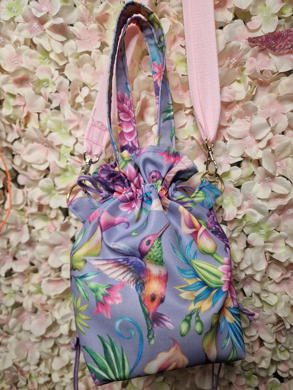 Waterproof Floral Vibrant Drawstring Bag