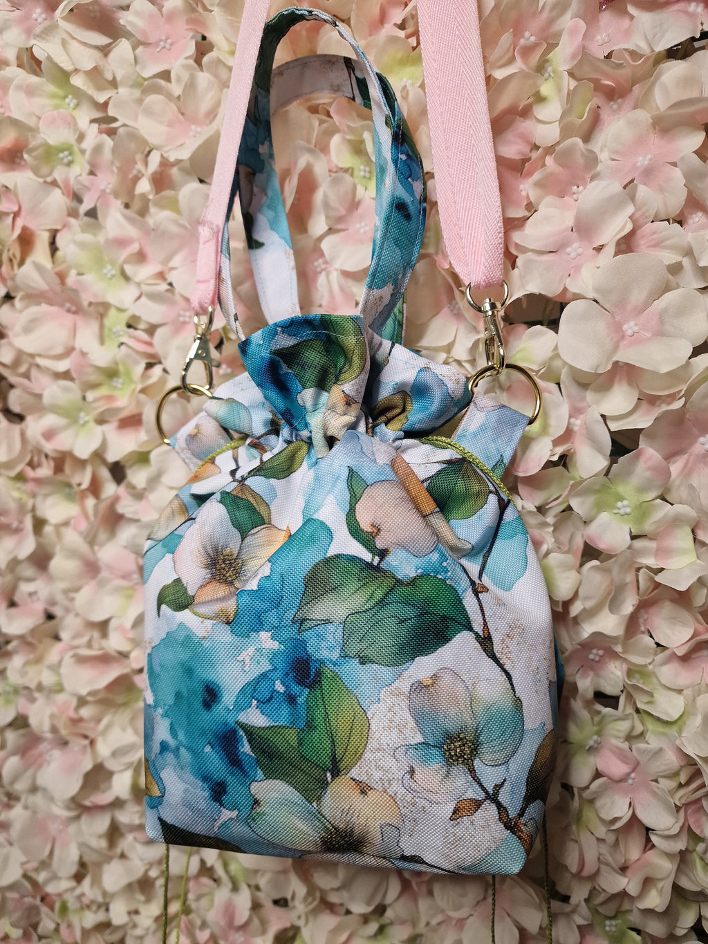 Waterproof Floral Vibrant Drawstring Bag