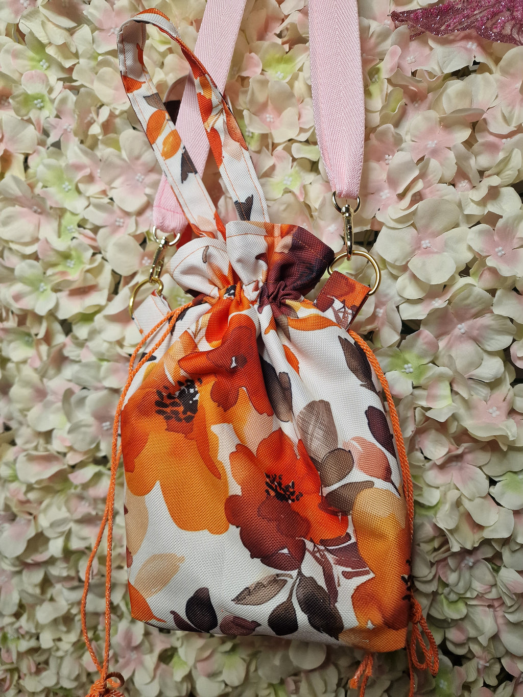 Waterproof Floral Vibrant Drawstring Bag