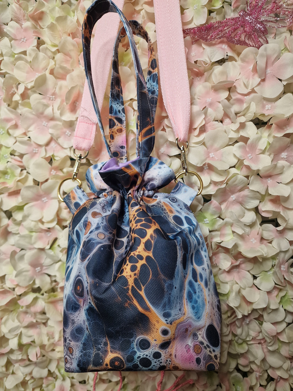 Waterproof Floral Vibrant Drawstring Bag