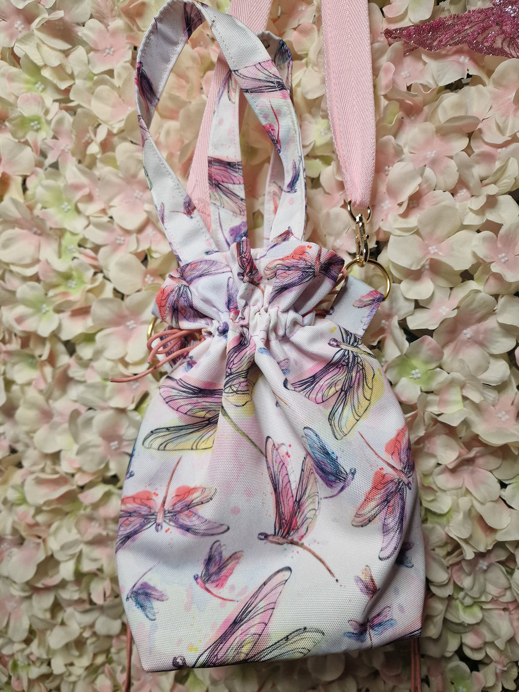 Waterproof Floral Vibrant Drawstring Bag