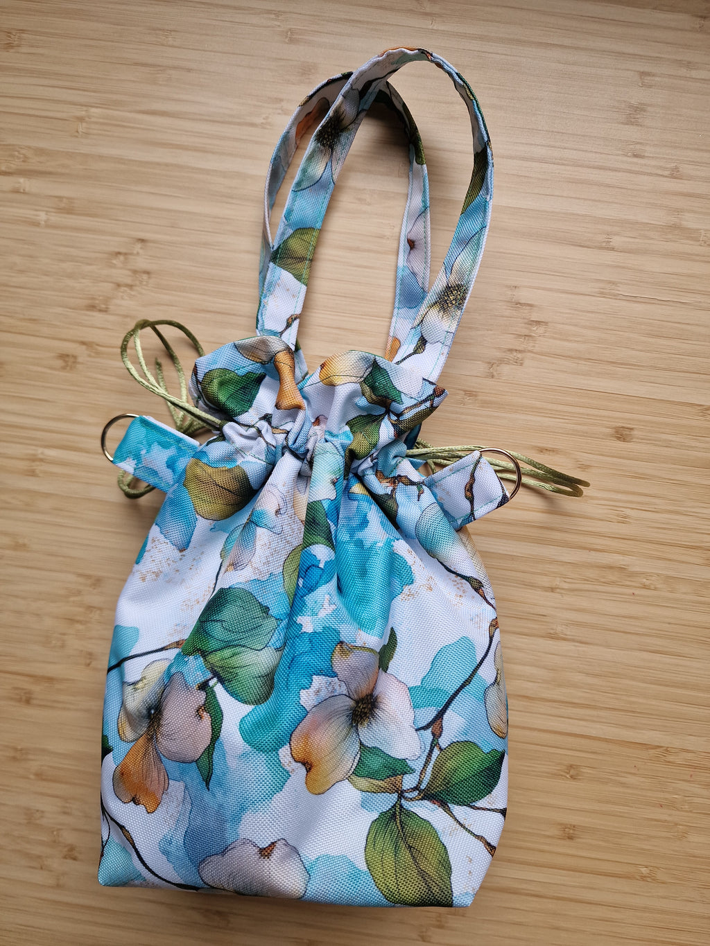 Waterproof Floral Vibrant Drawstring Bag